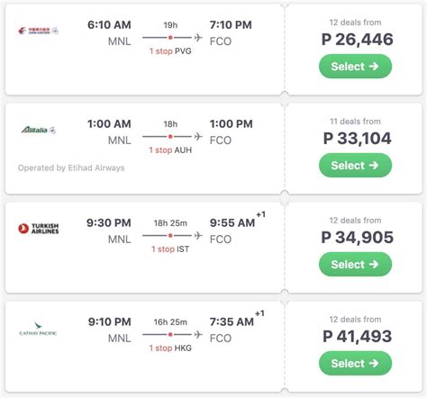 Philippines to Rome .